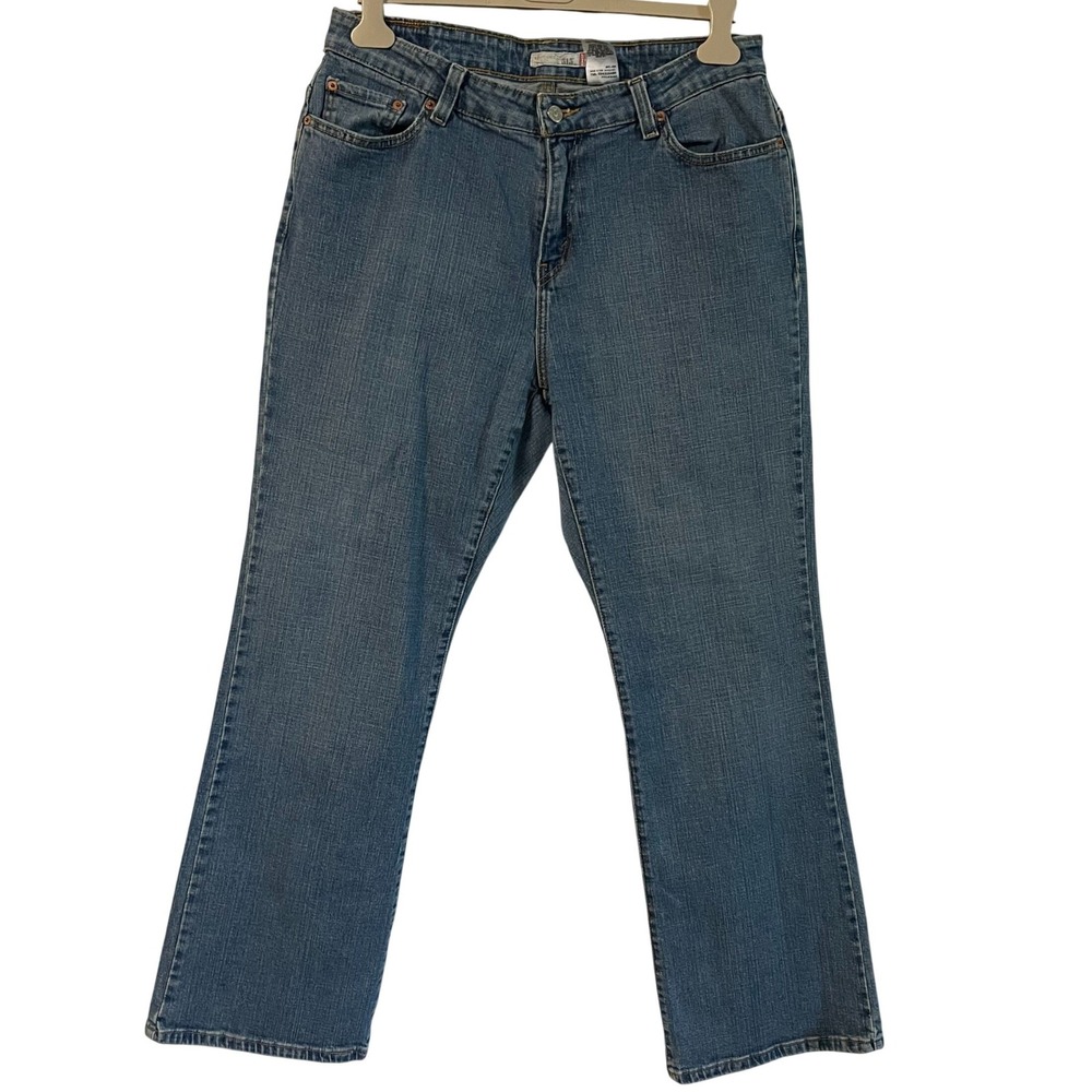 Levis 515 Bootcut Jeans Womens 18W Medium Wash Blue Denim Mid Rise Stretch